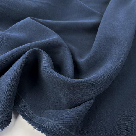 Italian Tencel Twill Airforce Soft Lightweight Woven Shirting Fabric