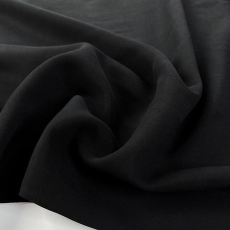 Italian Tencel Twill Black Soft Lightweight Woven Shirting Fabric