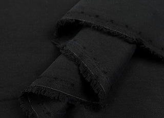 Italian Tencel Twill Black Soft Lightweight Woven Shirting Fabric Fold