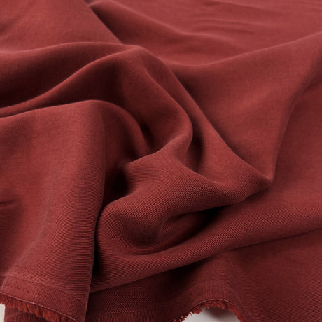 Italian Tencel Twill Currant Soft Lightweight Woven Shirting Fabric