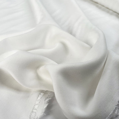 Italian Tencel Twill Off White Soft Lightweight Woven Shirting Fabric