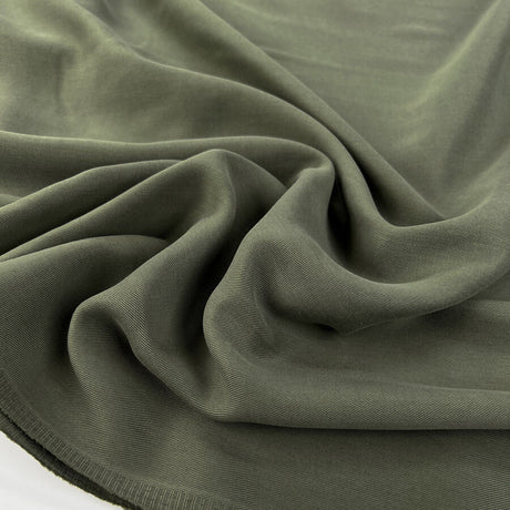 Italian Tencel Twill Olive Soft Lightweight Woven Shirting Fabric