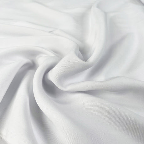 Italian Tencel Twill White Soft Lightweight Woven Shirting Fabric