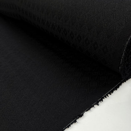 Italian Viscose Black Diamond Dress Fabric Diamond Drape Roll