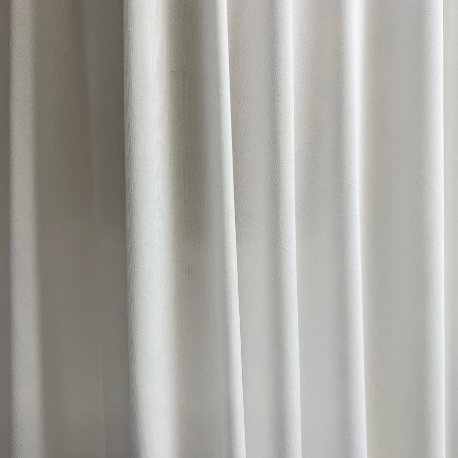 Ity Matt Ivory Jersey Polyester Dressmaking Fabric