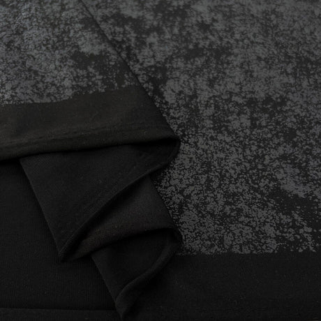 Jackson Jersey Black Polyester Elastane Stretch Pattern Abstract Knit Fabric Fold