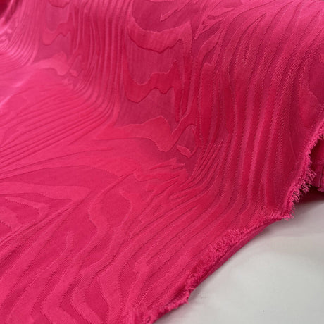 Jacquard Jersey Zigga Polyester Pink Abstract Neon Knit Dress Fabric Roll