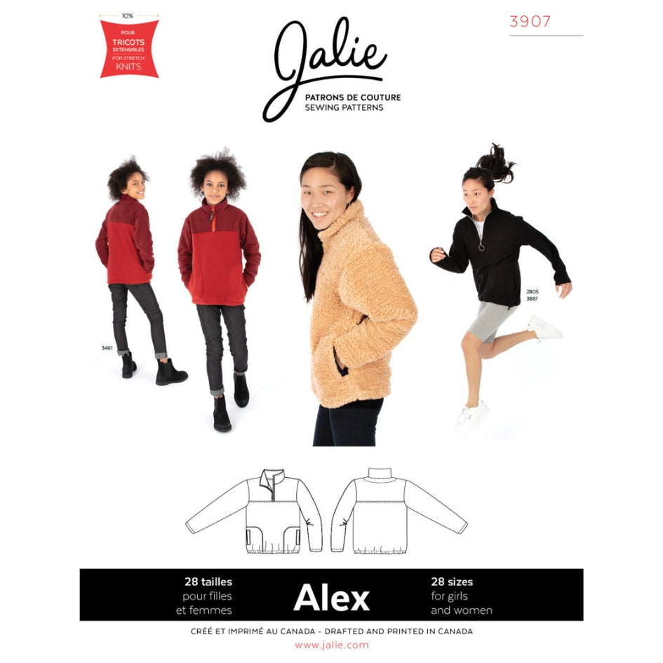 Jalie - Alex Half Zip Pullover Sewing Pattern