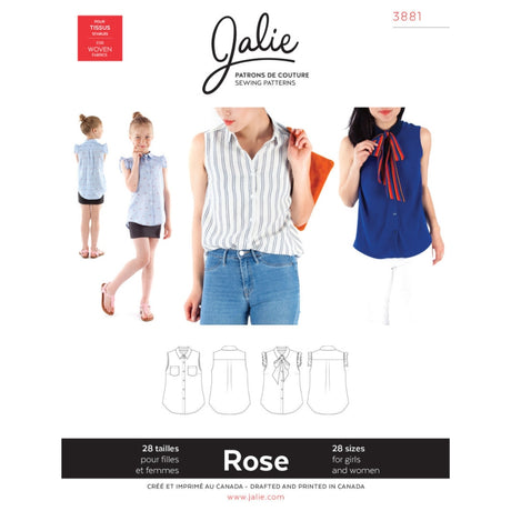 Jalie Rose Button Down Shirt Pattern Cover