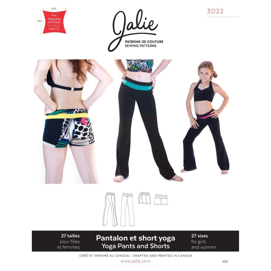 Jalie Yoga Pants Shorts Pattern Cover