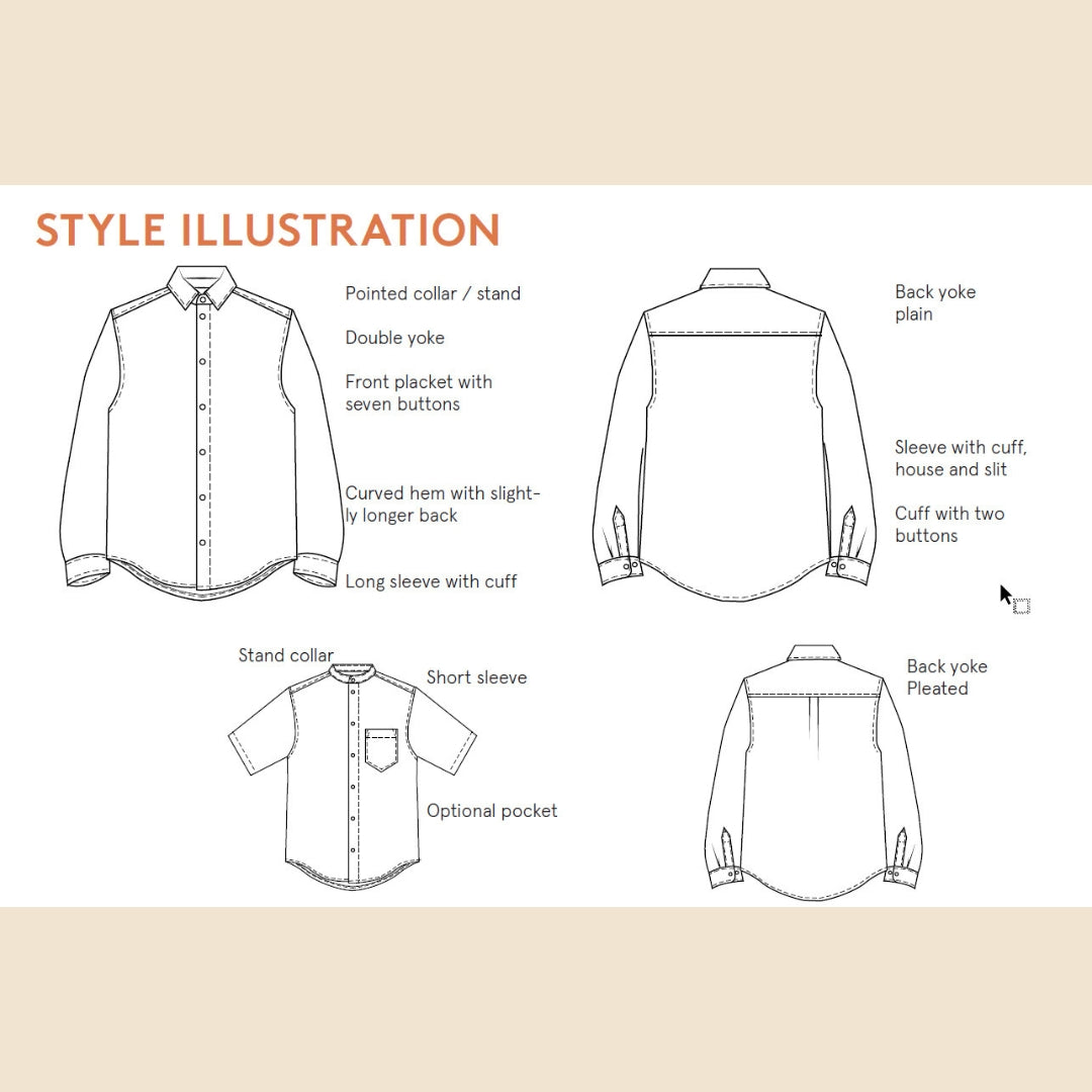 Wardrobe By Me - Men's Jensen Shirt Pattern