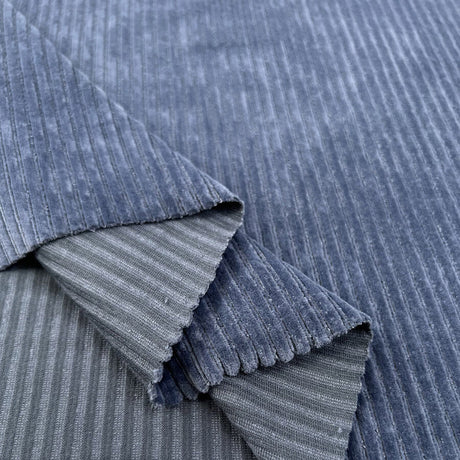Jersey Cord Denim Cotton Polyester Elastane Striped Ribbed Stretch Knit Fabric Fold