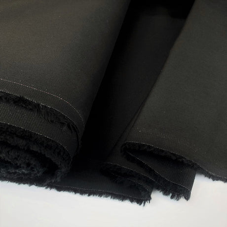 Jk Mamaris Black Cotton Stretch Twilled Trousering Dress Fabric Close Up Fabric Photo 25Ad4Ebe C300 41A8 B6C8 A1E41Ad6Dc43