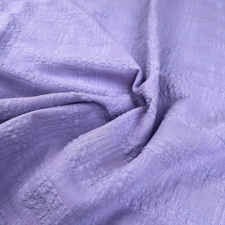 Jovi Violet Purple Cotton Rayon Dobby Woven Jacquard Check Fabric