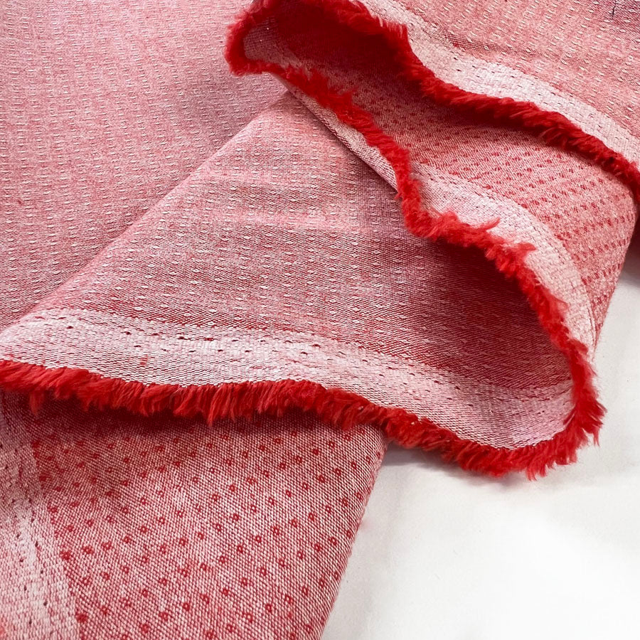 Jude Cotton Trousering Fabric Red Folds
