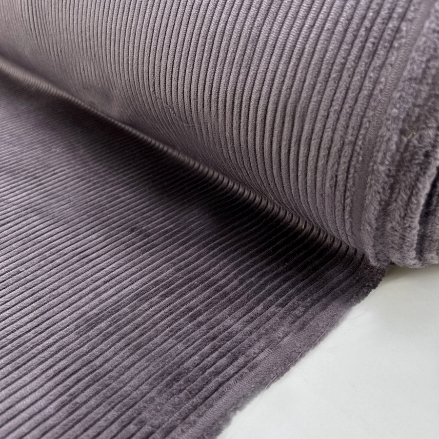 Jumbo corduroy lavender purple cotton 5 wale trouser fabric roll