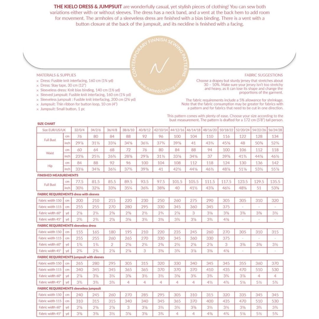 Named - Kielo Wrap Dress & Jumpsuit Pattern (UK 4-28)