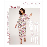 Named - Kielo Wrap Dress & Jumpsuit Pattern (UK 4-28)
