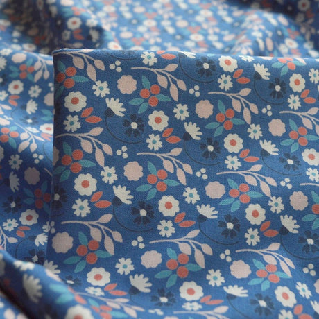 Kitson Royal Floral Royal White Pink Floral Solid Craft Quilt Cotton Fabric Cu