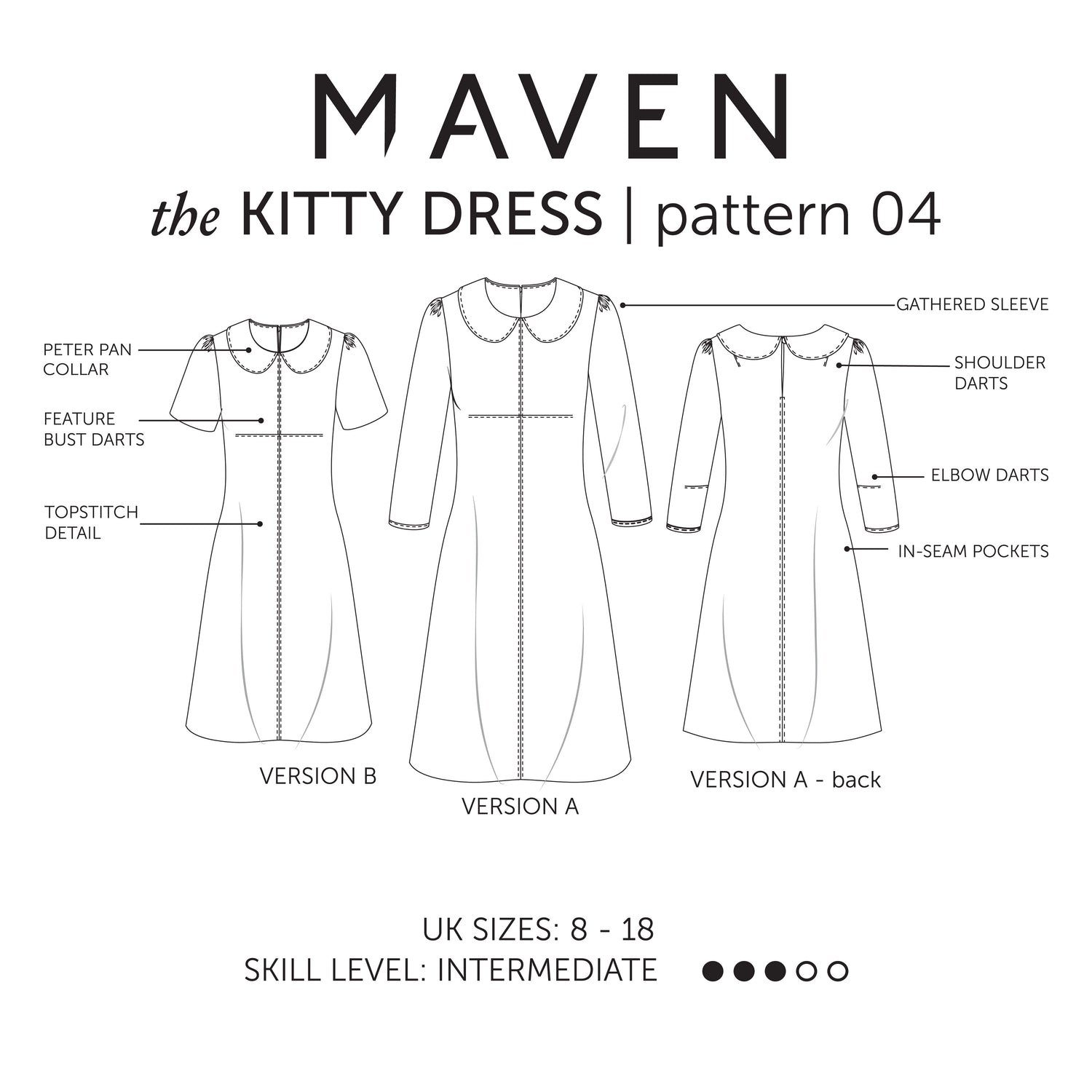 Maven - Kitty Dress Sewing Pattern