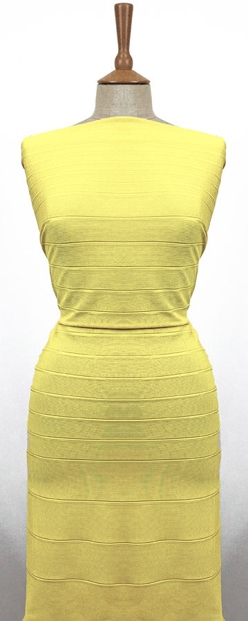 Knitted Ribbed Pannel Jersey Fabric Fierce Neon Dress