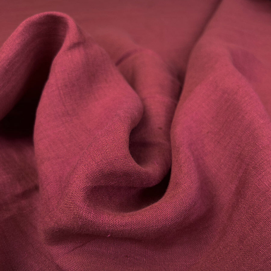 Lampone Linen Italian Pink Woven Shirting Fabric