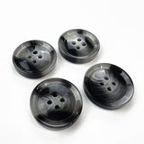 Pack of 4 Grey Horn Effect Plastic Buttons (24mm)