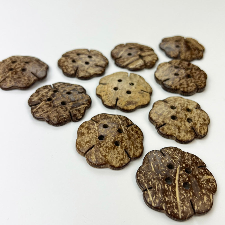 Pack of 10 Large Coconut Buttons (50mm)