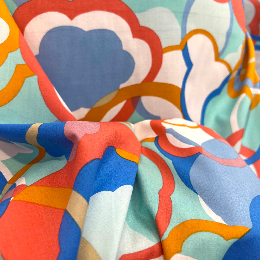 Pima Cotton Lawn - Oceans Coral