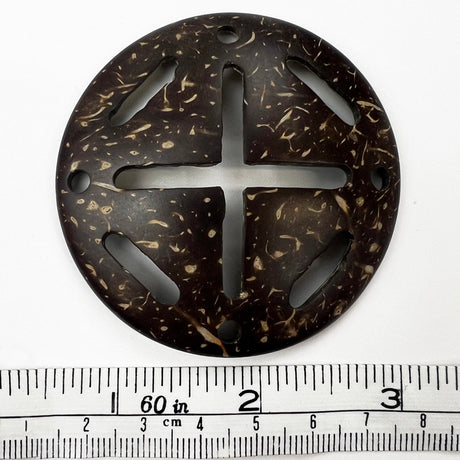 Large Handmade Coconut Shell Scarf Rings 60Mm