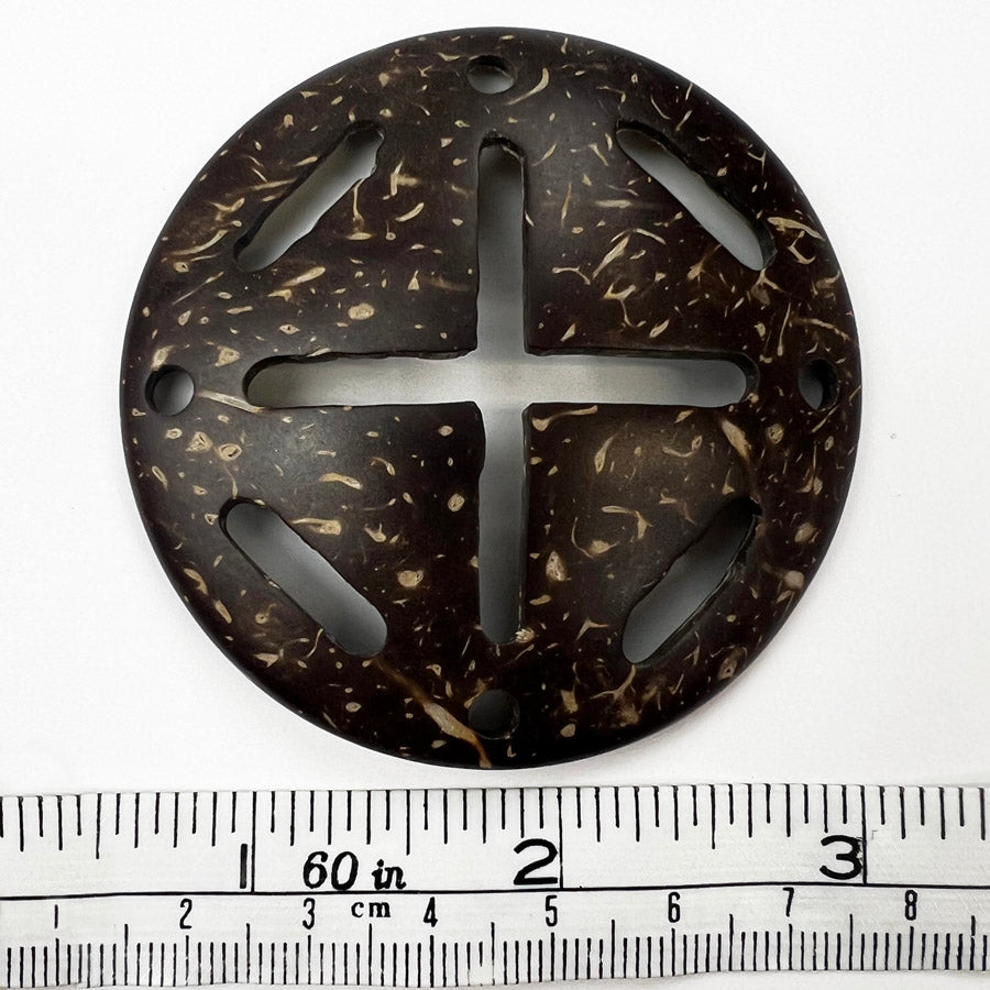 Pack of 50 Handmade Coconut Shell Scarf Rings (60mm)