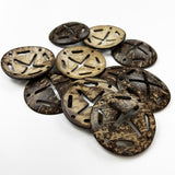 Pack of 50 Handmade Coconut Shell Scarf Rings (60mm)