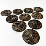 Pack of 50 Handmade Coconut Shell Scarf Rings (60mm)