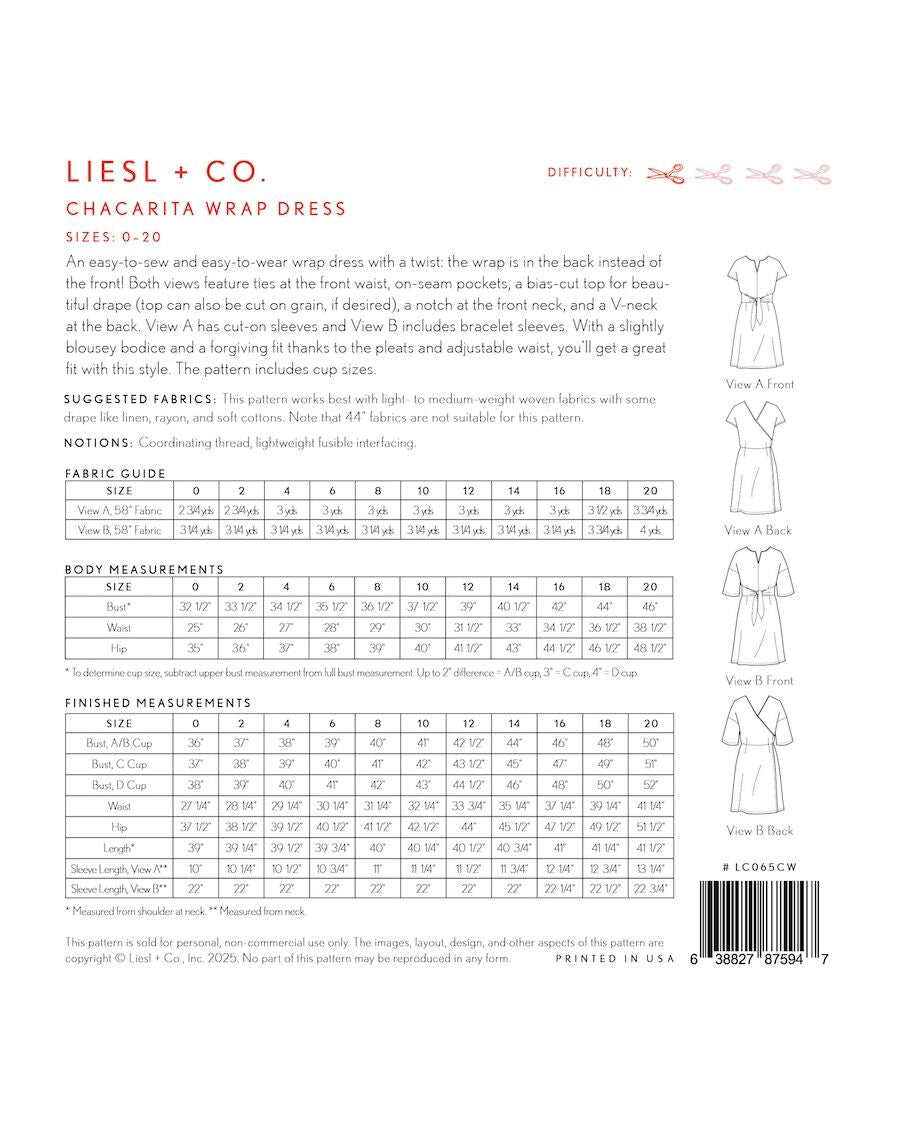Liesl + Co - Chacarita Wrap Dress Pattern
