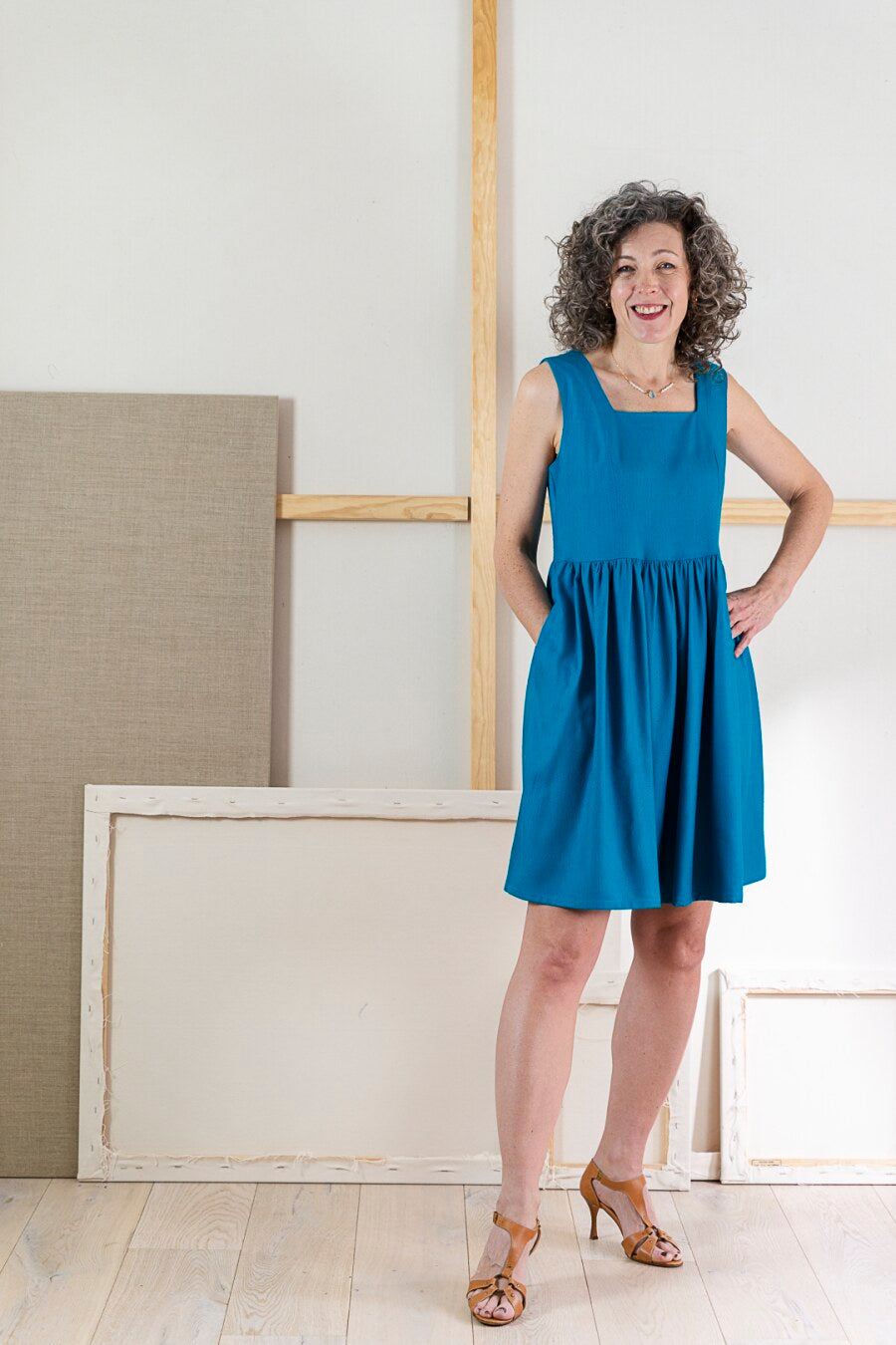 Liesl + Co - Laureles Square-Neck Top & Dress Pattern