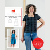 Liesl + Co - Laureles Square-Neck Top & Dress Pattern