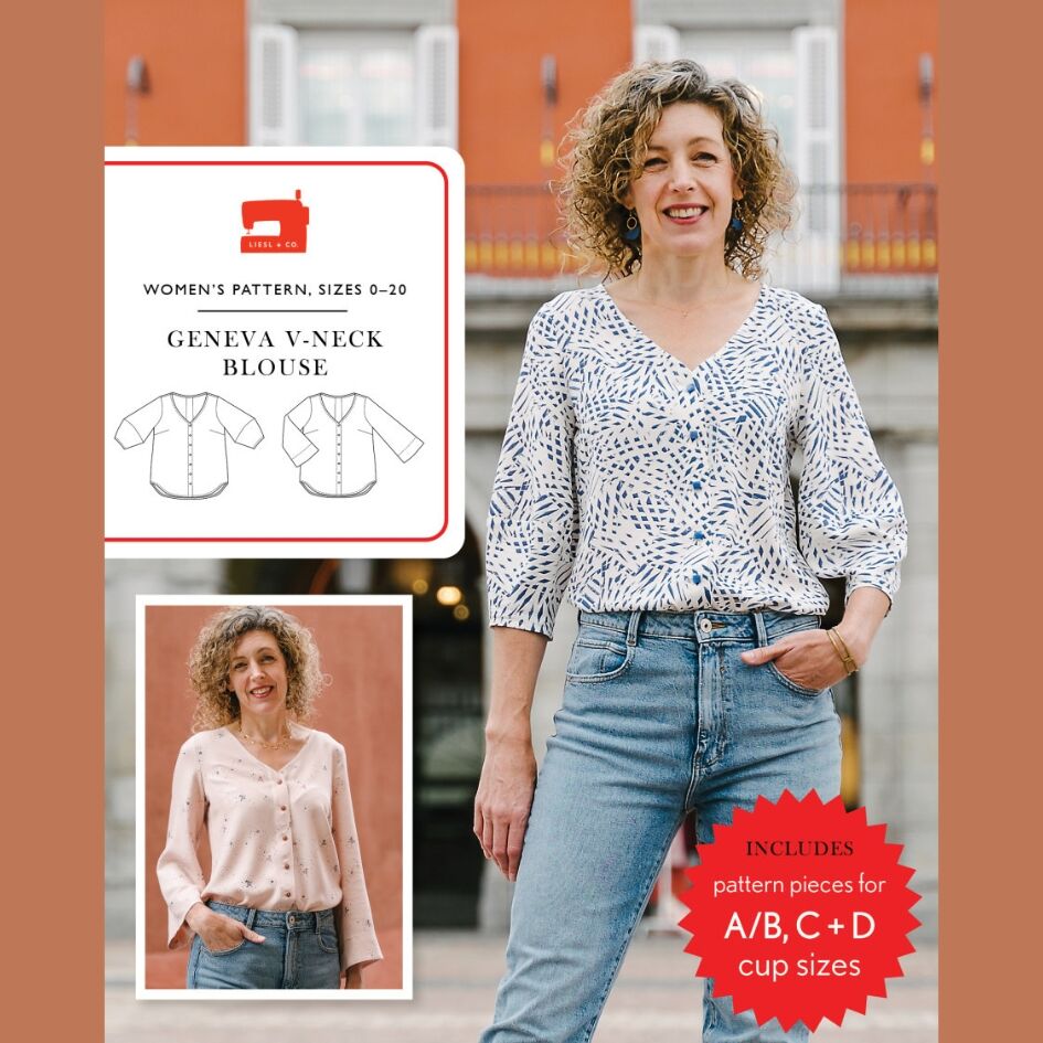 Liesl + Co - Geneva V-Neck Blouse Pattern