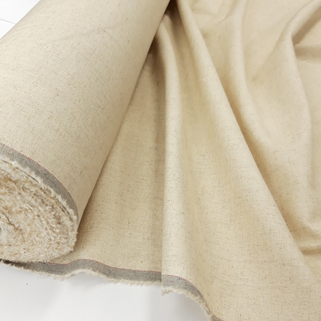 Remnant - Linen Mix - Cream (1m)