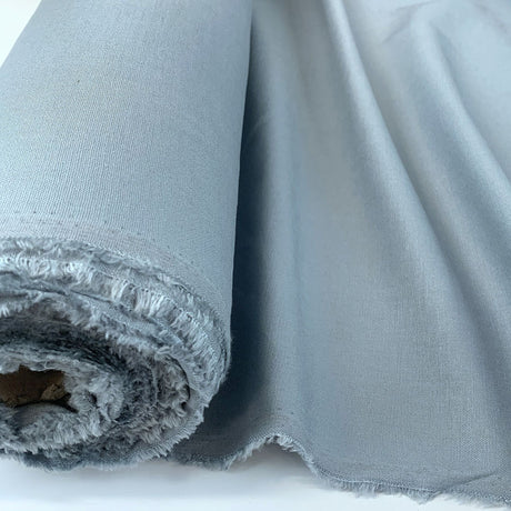 Linen Mix Sky Dusky Sky Blue Cotton Linen Mix Dress Craft Suiting Fabric Fabric Photo