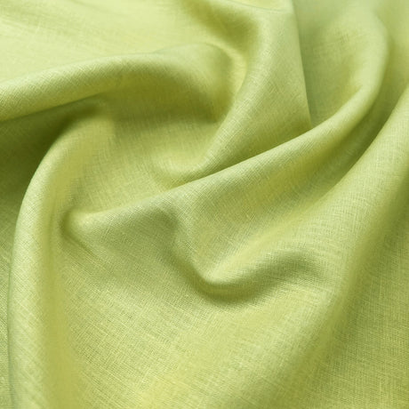 Linen Fusion Lime Viscose Lightweight Green Shirting Fabric
