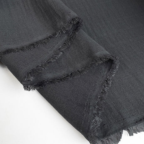Linen Look Grey Polyester Dress Fabric Fold