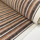 Linen Mix Stripe - Rust