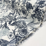 Linen Viscose Slub - Butterfly - Blue