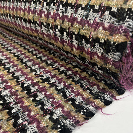 Linton Dior Ester Pink Wool Deadstock Ex Designer Tweed Coating Fabric Roll