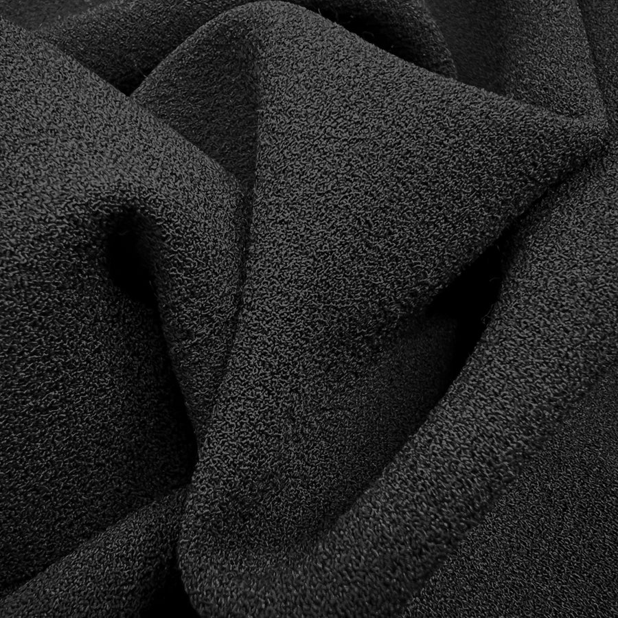 Lona Crepe Black Dressmaking Fabric