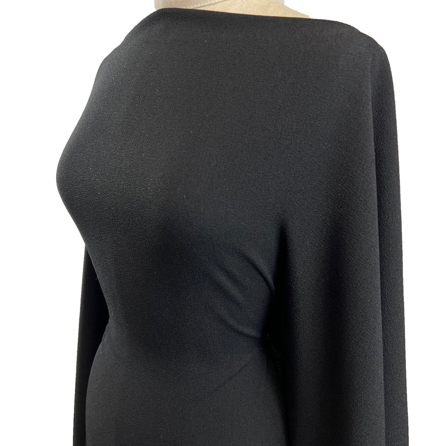Polyester Elastane Dressmaking Fabric | Lona Crepe - Black – Croft Mill
