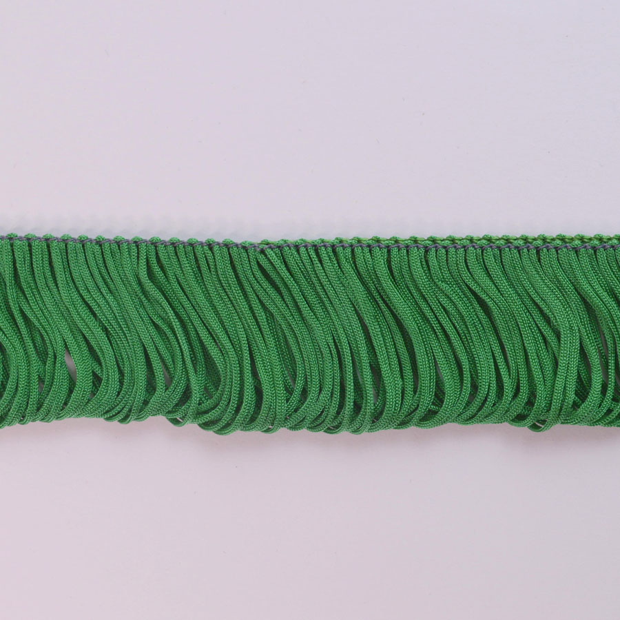 Loop Fringe Trim - Green