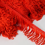 Loop Fringe Trim - Red