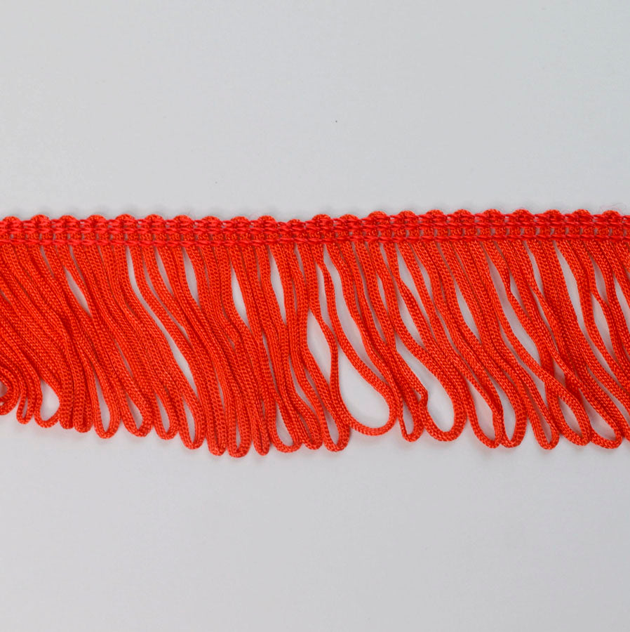 Loop Fringe Trim - Red