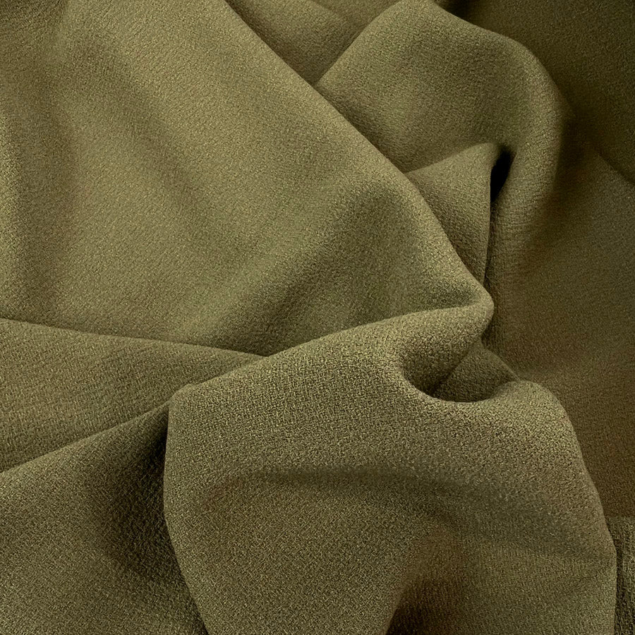 Lorien Crepe Olive Polyester Dressmaking Fabric Cu 1B838Ca0 D35C 4809 A221 140C9F644F0B